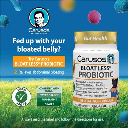 Carusos Probiotic Bloat Less 42 Capsules