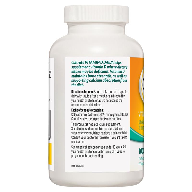 Caltrate Vitamin D 1000iu 300 Capsules Exclusive Size