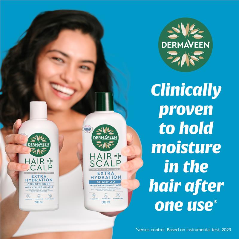 DermaVeen Hair + Scalp Extra Hydration Shampoo 500ml