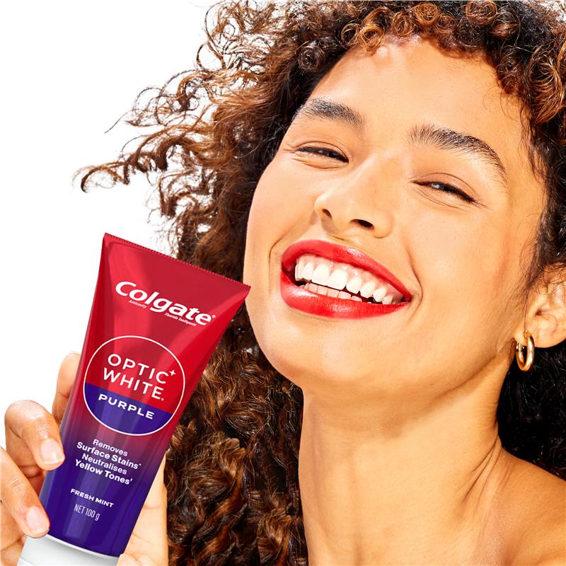 Colgate Toothpaste Optic White Purple 100g