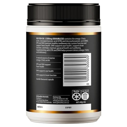GO Healthy Fish Oil 1500mg Odourless 210 Capsules