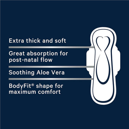 Libra Extra Long Maternity Pads Wings 10 Pack