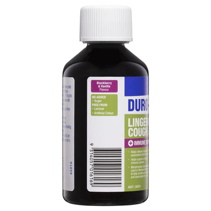 DURO-TUSS Lingering Cough Liquid Immune Support Blackberry & Vanilla 200mL