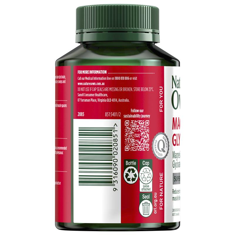 Nature's Own Magnesium Glycinate 120 Tablets