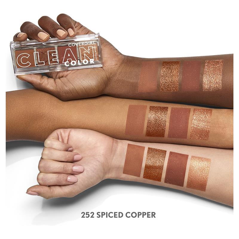 Covergirl Clean Colour Eyeshadow Quad #252 Spiced Copper