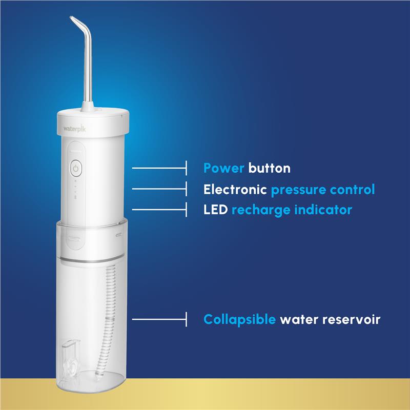 Waterpik Cordless Slide Travel Water Flosser White