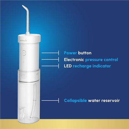 Waterpik Cordless Slide Travel Water Flosser White