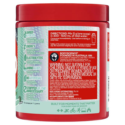 BSc Energy Shred + Hydration Powder Zappo Sour Watermelon 275g