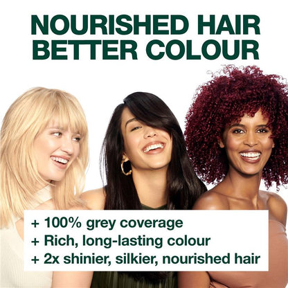 Garnier Nutrisse Permanent Hair Colour - 1 Liquorice Black (Enriched with 4 Natural Oils)