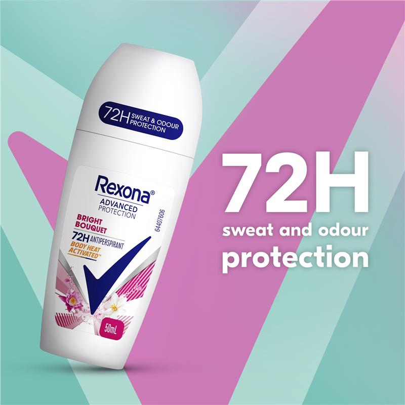 Rexona Women Advanced Antiperspirant Roll On Bright Bouquet 50ml