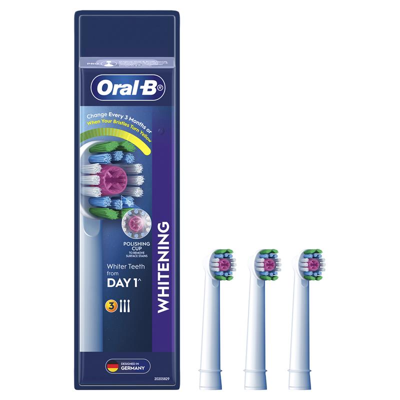 Oral B Power Toothbrush 3D White Refills 3 Pack