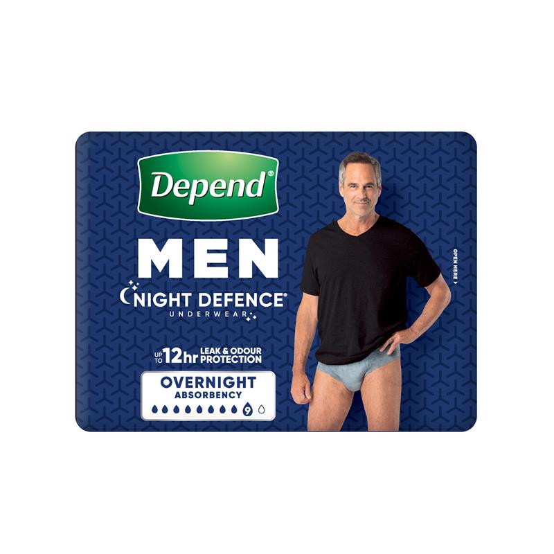 Depend Underwear Realfit Night Defence Male Large 8 Pack