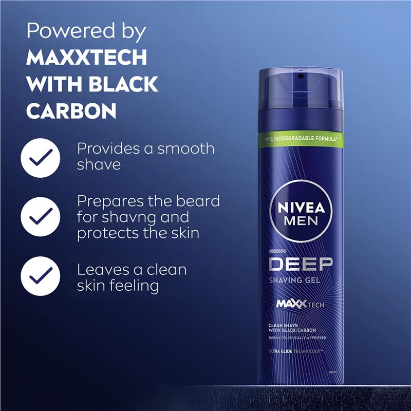 NIVEA for Men Deep Shave Gel 200ml