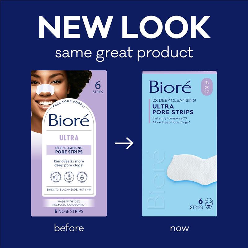 Biore Witch Hazel Ultra Deep Cleansing Pore Strips 6 Pack