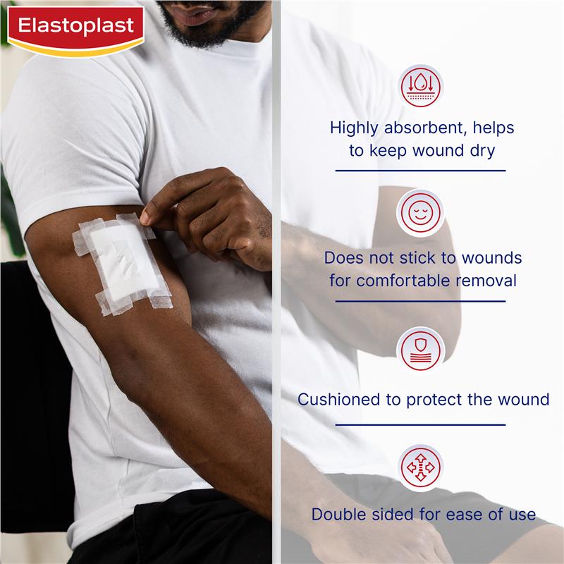 Elastoplast Non-Stick Wound Dressing 7.5cm x 5cm 5 Pack