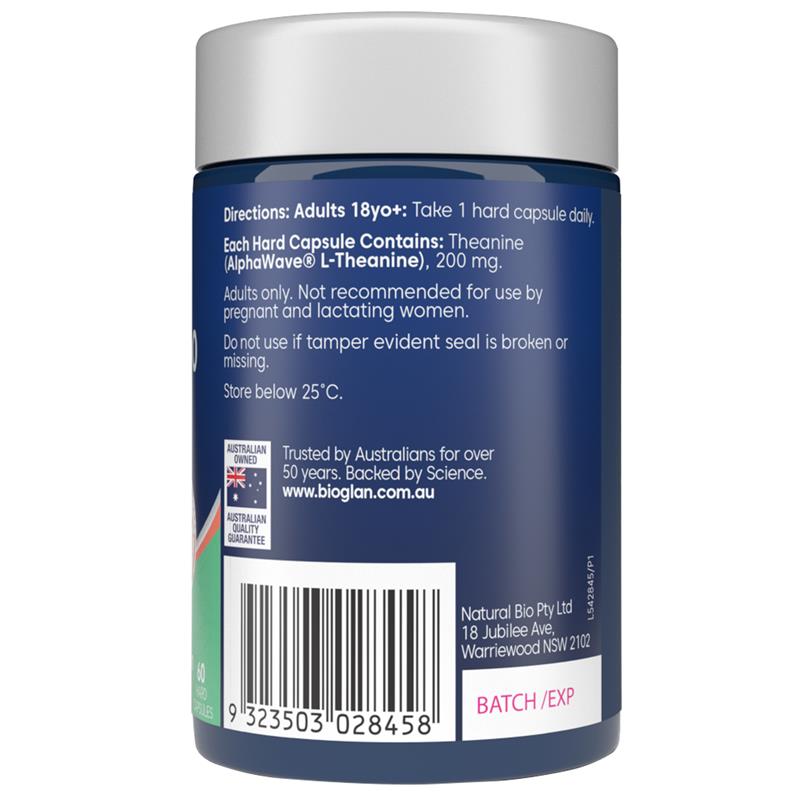 Bioglan L Theanine Calm & Focus 60 Tablets