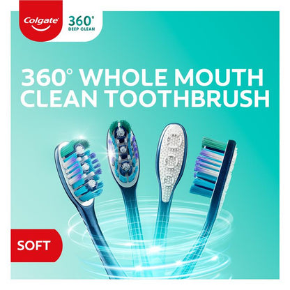 Colgate 360 Whole Mouth Clean Compact Head Toothbrush Soft 2pk - GimmeNow