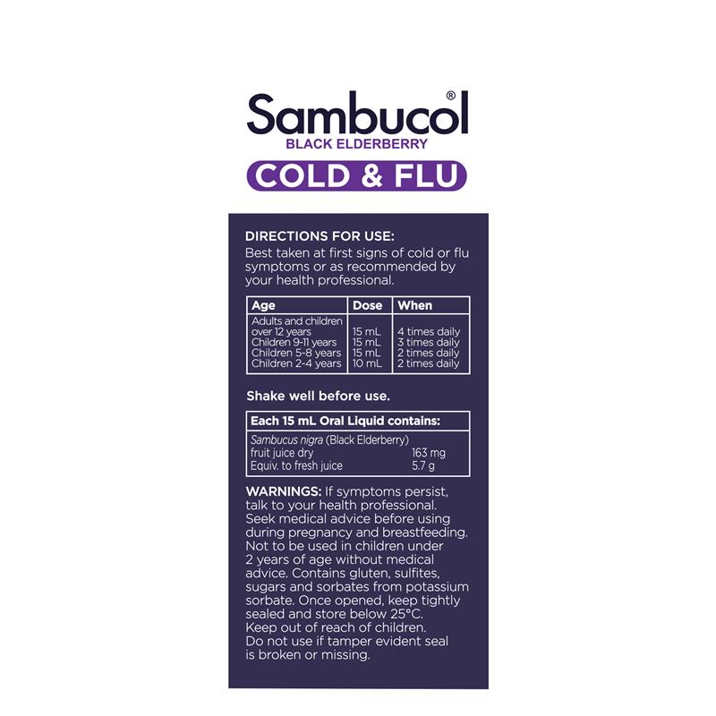 Sambucol Cold & Flu Liquid 250ml