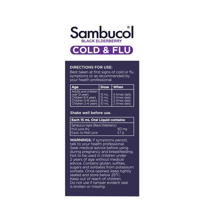 Sambucol Cold & Flu Liquid 250ml