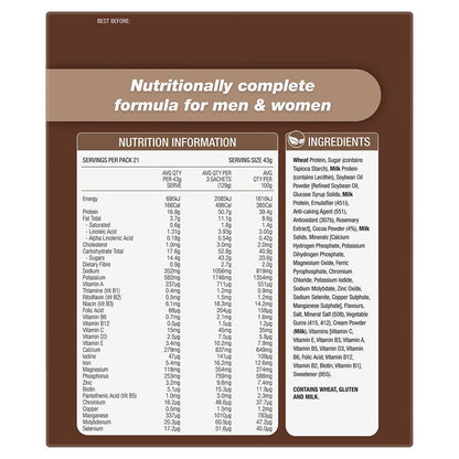 Optislim VLCD Meal Replacement Shake Chocolate 21x43g Sachets