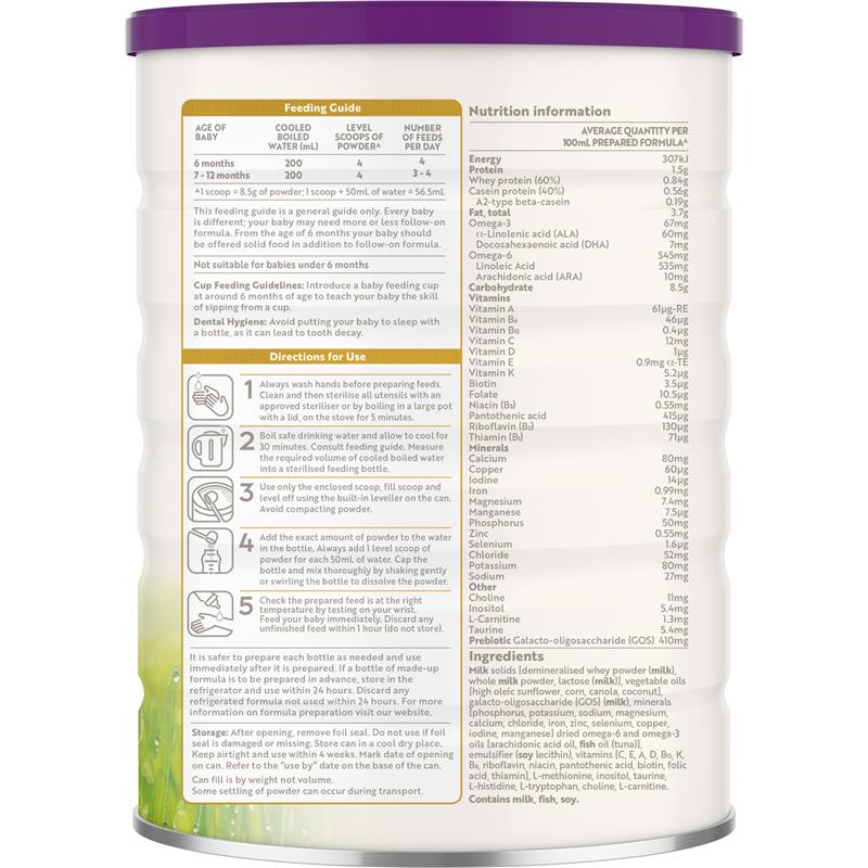 A2 Gentle Gold Premium Follow-on Formula Stage 2 From 6 Months 800g