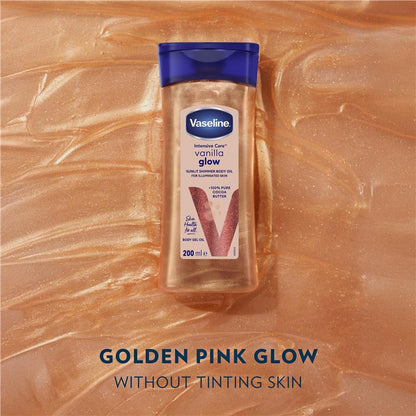 Vaseline Intensive Care Vanilla Glow Shimmer Body Gel Oil 200ml
