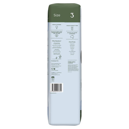 Tooshies Eco Nappies with Organic Bamboo Size 3 Crawler 6-11kg, 44 Pack