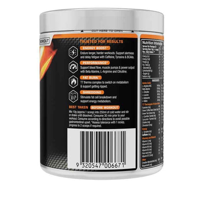 Vital Strength Ripped Pre Workout Mango Lemonade 250g