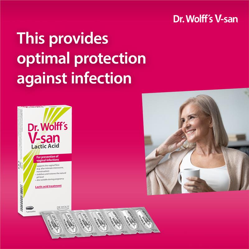 Dr Wolffs V-san Lactic Acid 7 Pessaries