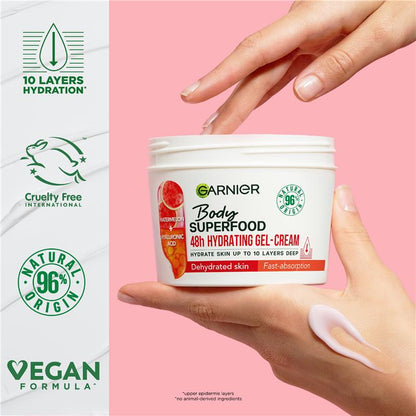 Garnier Body Superfood Watermelon & Hyaluronic Acid Nourishing Cream 380ml - GimmeNow