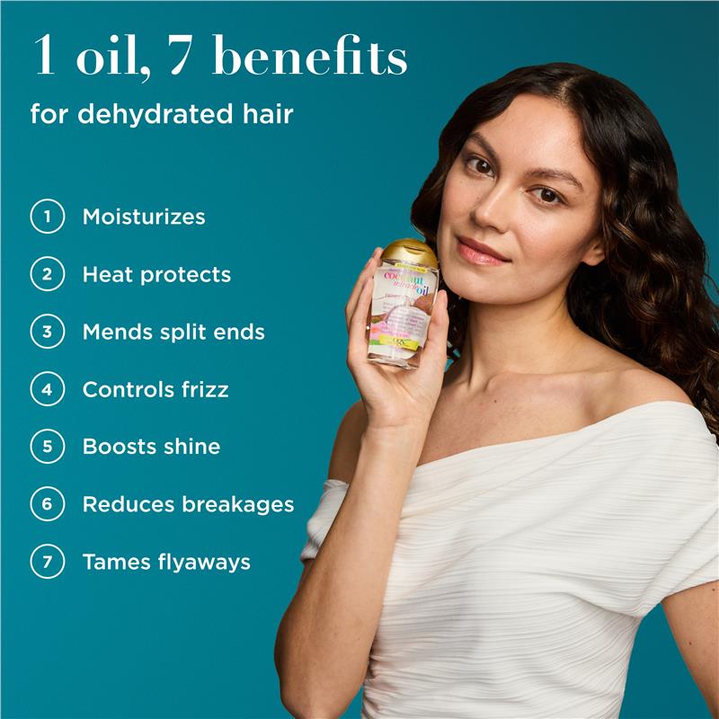 Ogx Extra Strength Damage Remedy + Hydrating & Repairing Coconut Miracle Oil Penetrating Oil For Dry & Damaged Hair 100mL