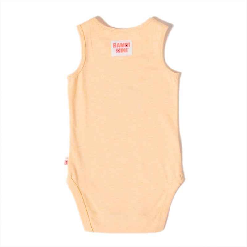 Bambi Mini Co. Supersinglet Bodysuit Unisex Orange Awesome and Bananas 2 pack 12-18
