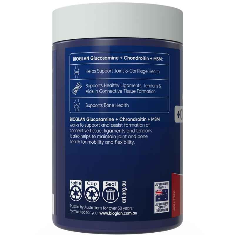 Bioglan Glucosamine Chondroitin + MSM 180 Tablets