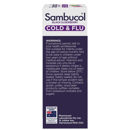 Sambucol Black Elderberry Cold & Flu Kids Liquid 120mL