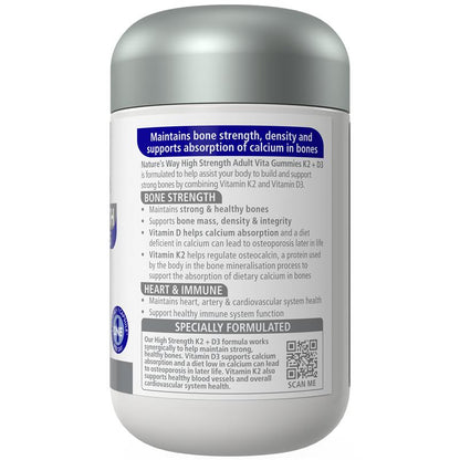 Nature's Way Adult Vita Gummies High Strength K2+D3 30 Gummies