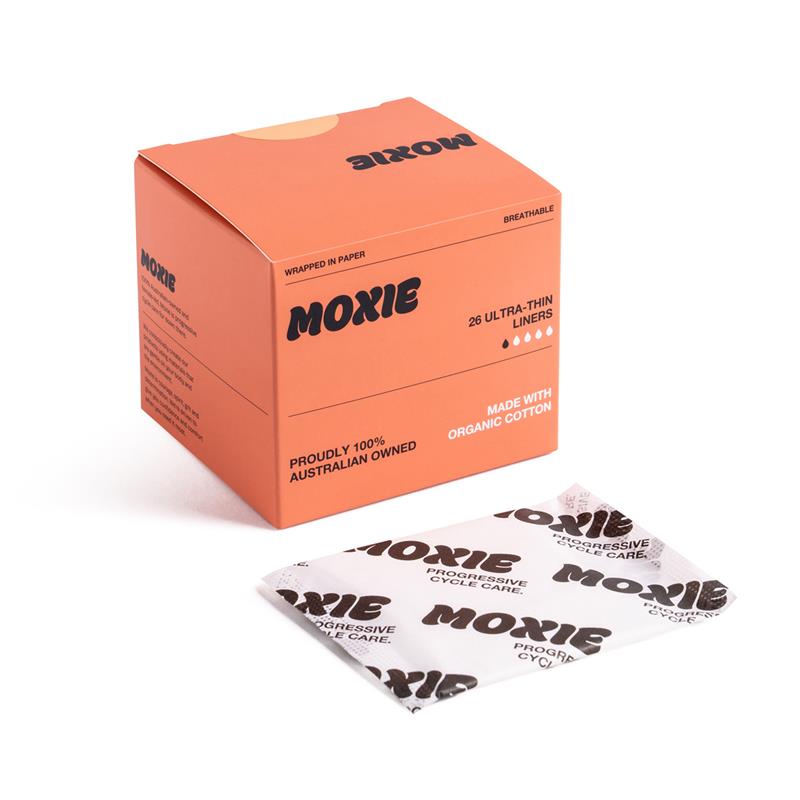 Moxie Organics Ultra Thin Panty Liners 26 Pack