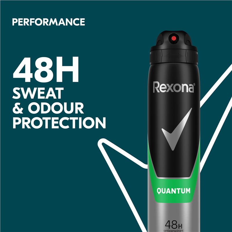 REXONA Men Antiperspirant Aerosol Deodorant Quantum 250ml