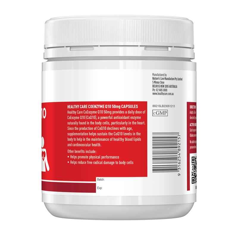 Healthy Care CoEnzyme Q10 50mg 200 Capsules