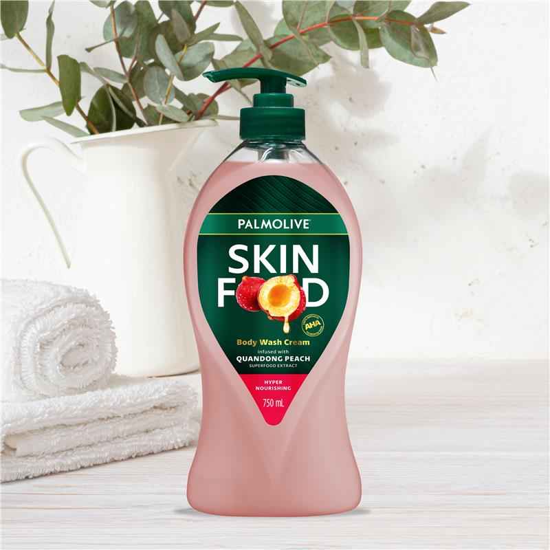 Palmolive Skin Food Body Wash Cream Quandong Peach 750ml