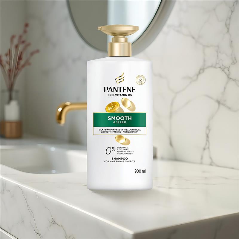 Pantene Smooth & Sleek Shampoo 900ml