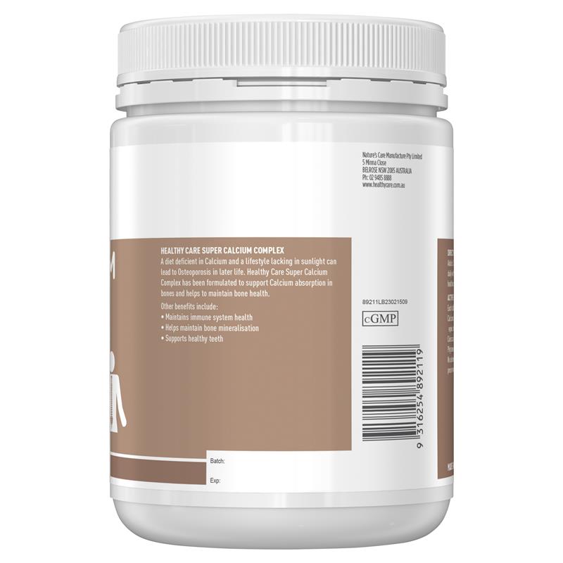 Healthy Care Super Calcium Complex 400 Chewable Tablets