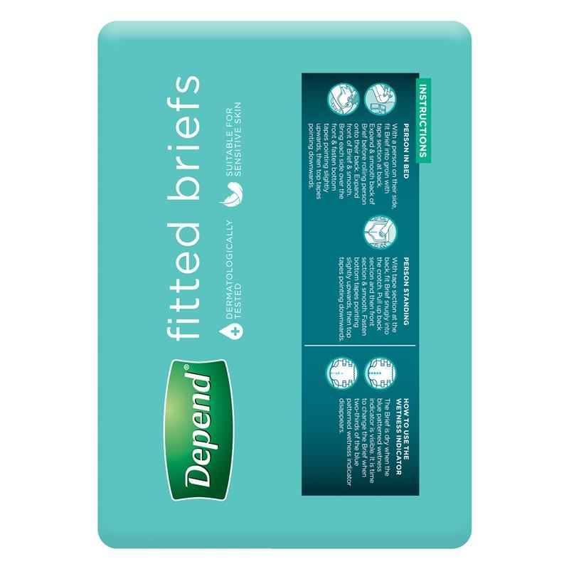 Depend Fitted Briefs Medium 10 Pack