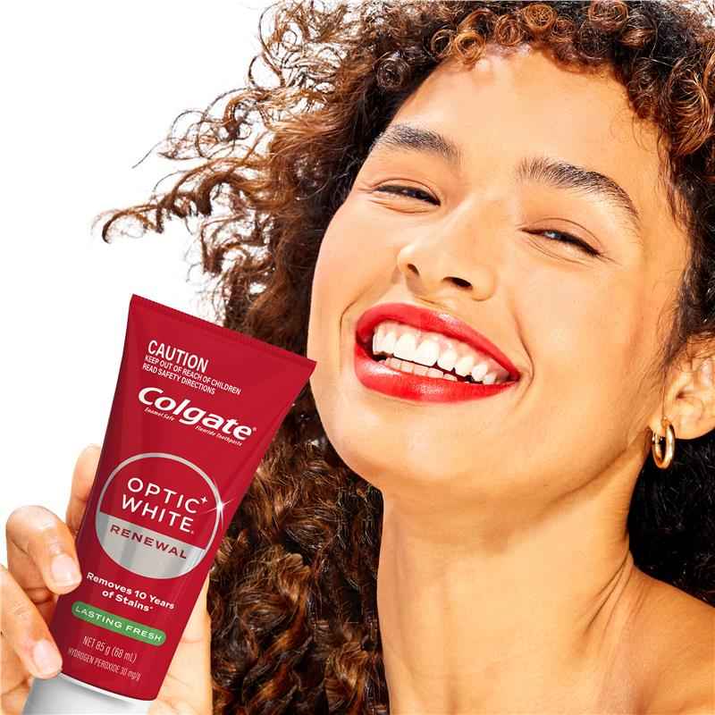 Colgate Toothpaste Optic White Renewal Teeth Whitening Vibrant Clean 85g