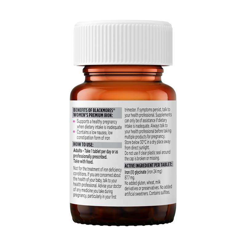 Blackmores Womens Premium Iron 30 Tablets - GimmeNow