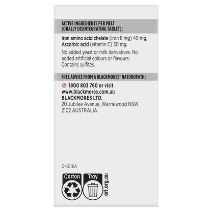 Blackmores Iron Rapi-Melt 90 Tablets