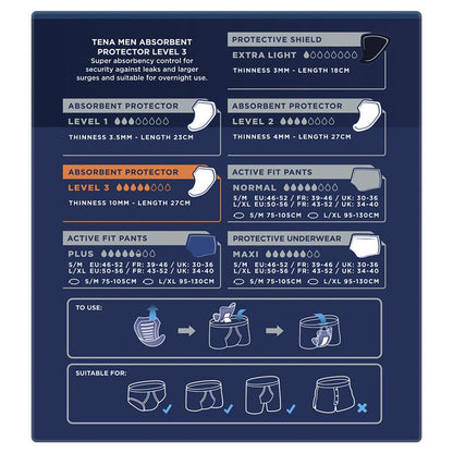 TENA Men Pads Level 3 8 Pack