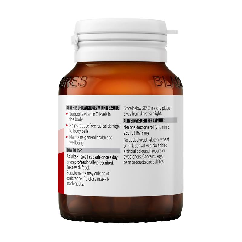 Blackmores Vitamin E 250IU 50 Capsules - GimmeNow