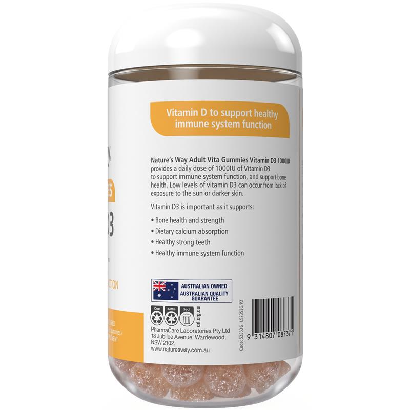 Nature's Way Adult Vita Gummies Vitamin D 200 Gummies Exclusive Size