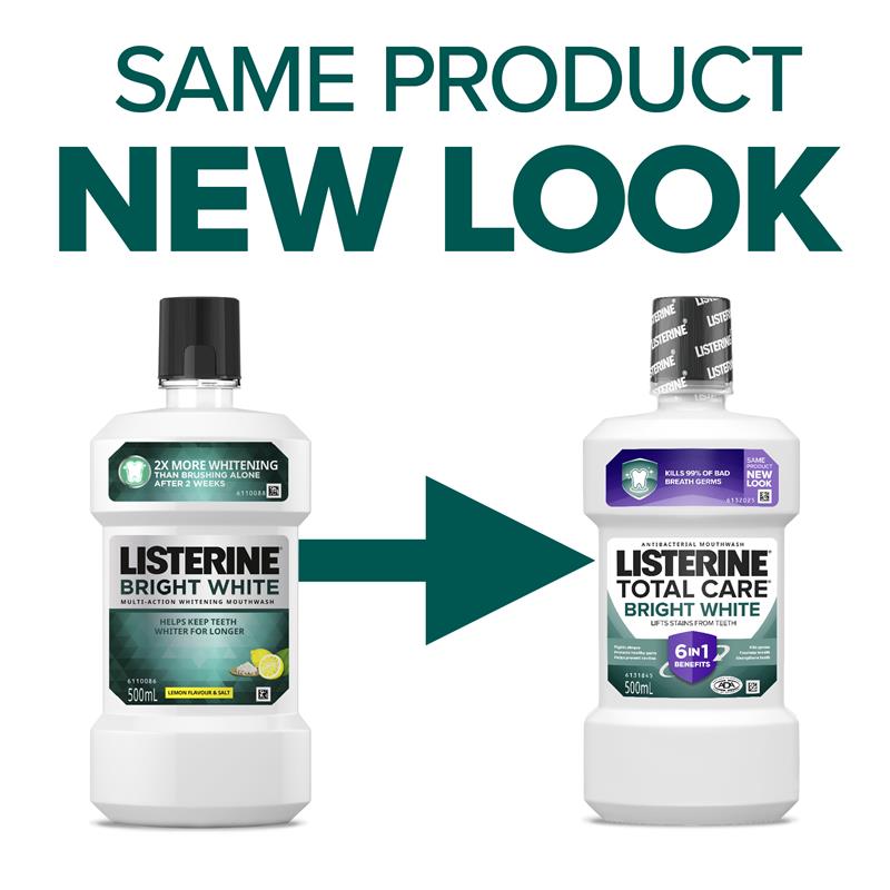 Listerine Mouthwash Bright White 500ml