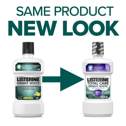 Listerine Mouthwash Bright White 500ml
